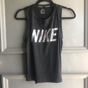 Nike Running Dri Fit Black Oil Slick Tank Top XS